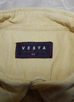 Чоловіча тепла вельветова сорочка з довгим рукавом vesta р.52 082rtx (тільки в зазначеному розмірі,7 фото