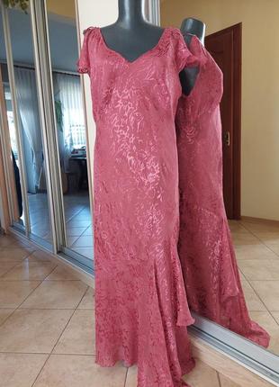 Вискозно-шелковое платье 👗 большого размера