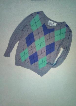 Ошатний светрик в ромби на модника 4 роки