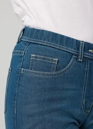 Новые вышитые супер красивые джинсы-капри рр 50 европ.наш 56-58-60 бренд paola2 фото