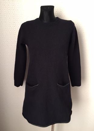 Теплое шерстяное вязаное трикотажное платье от cos, размер м (рост до 170)4 фото