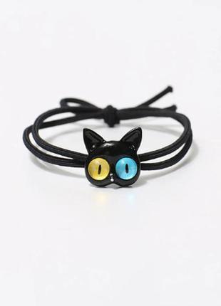 Браслет котик чорний із очима. унісекс