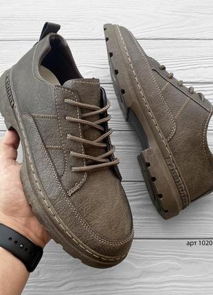 Мужские туфли oxford brown / 401 фото