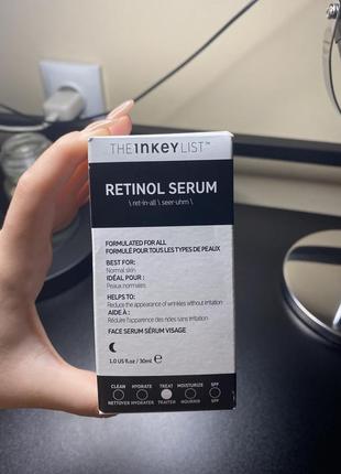 Сыворотка для лица с ретинолом the inkey list retinol serum