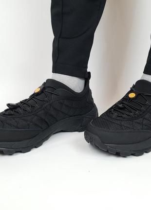 Зимові кросівки термо-чорної merrell ice cup black. напівчеревики на зиму для чоловіків мегол айс кап3 фото