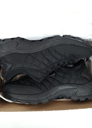 Зимові кросівки термо-чорної merrell ice cup black. напівчеревики на зиму для чоловіків мегол айс кап8 фото