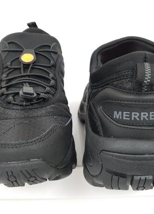 Зимові кросівки термо-чорної merrell ice cup black. напівчеревики на зиму для чоловіків мегол айс кап9 фото
