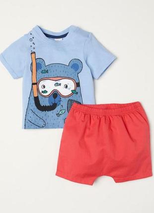 Комплект футболка и шорты h&m