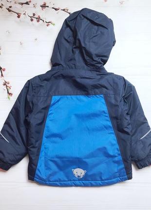 Яскрава зимова куртка хлопчику мембранна куртка 86-92 см lupilu2 фото