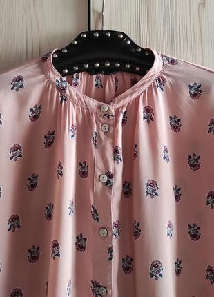 M&s блуза в цветочек с обьемными рукавами м2 фото