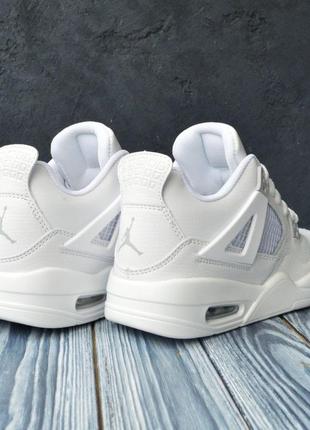 Nike air jordan retro 4 кросівки жіночі шкіряні топ найк джордан високі осінні4 фото