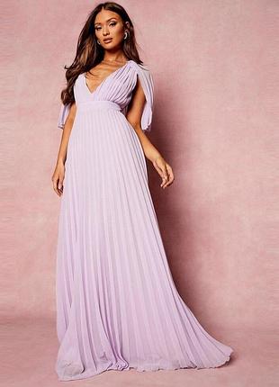 Шикарне плаття плісе з кейпом boohoo