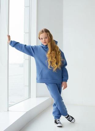 Дитячий спортивний костюм "style" теплий для дівчинки