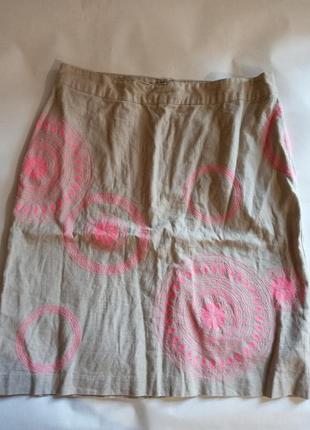 Юбка юбка этно лен вышивка boden