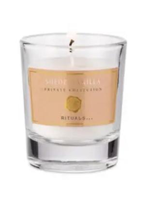 Свічка на 1 гніт rituals private collection suede vanilla scented candle1 фото