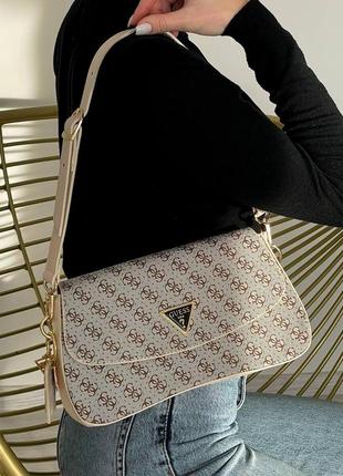 Женская сумка из эко-кожи guess / гесс молодежная, брендовая сумка6 фото