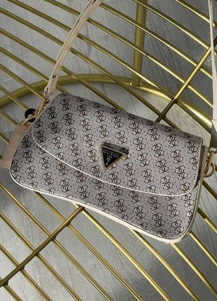 Женская сумка из эко-кожи guess / гесс молодежная, брендовая сумка9 фото