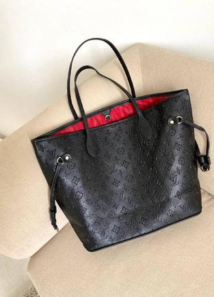 Стильная женская сумка луи витон louisvuitton lv neverfull  модная большая сумка