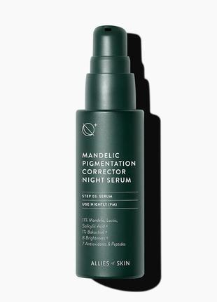 Нічна сироватка allies of skin mandelic pigmentation corrector night serum 30 ml