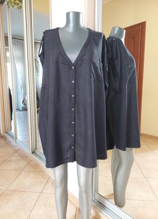 Удлинённая вискозная рубашка 👕 туника большого размера1 фото