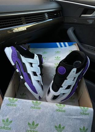 Чоловічі кросівки adidas niteball  white violet5 фото