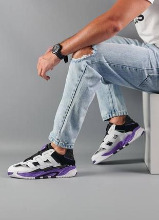 Чоловічі кросівки adidas niteball  white violet9 фото