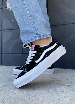 Новинка ▪︎ замшевые кеды vans sk8-low black white