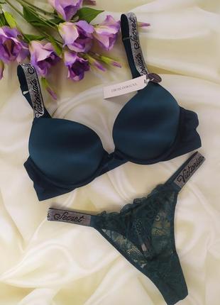 Красивый комплект белья со стразами victoria secret