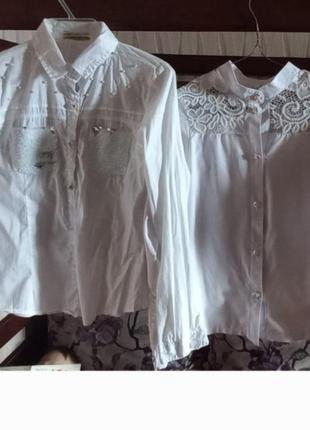 Пакет и отдельно рубашка/блуза в школу, школьная рубашка, рубашка2 фото