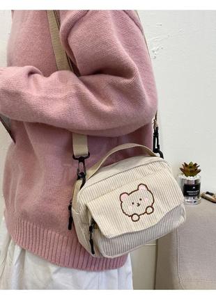 Сумка с медвеженком, с медведем тедди женская для девочки