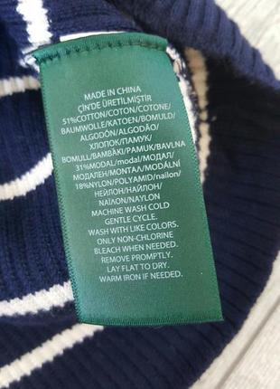 Базовий джемпер реглан кофта пуловер в рубчик ralph lauren4 фото