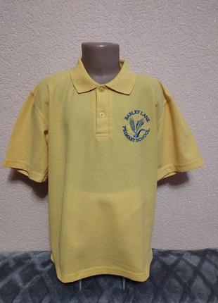 Футболка поло желтая яркая,новая с биркой для мальчика 9-10роков, Рост 134-140см от banner