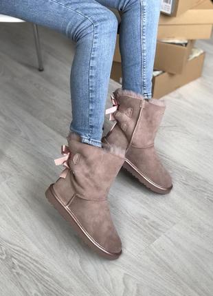 Угги женские зимние 🌸ugg bailey bow 2 dusk🌸10 фото