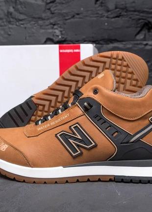 Мужские зимние рыжие ботинки nb classic fox, мужские зимние классические ботинки new balance