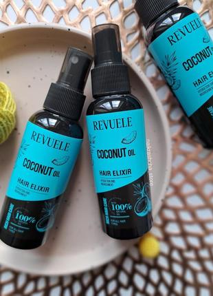 Спрей еліксир для волосся з кокосовою олією revuele
