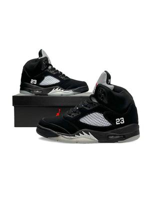 Nike air jordan 5 retro black reflective premium