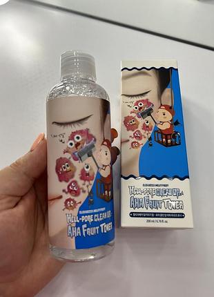 Пілінг-тонер з фруктовими кислотами, elizavecca, face fruit hell pore toner, 200 мл