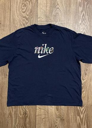 Nike flower tshirt найк футболка вишите лого
