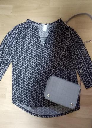 Чорно-біла сорочка блуза блузка принт клітина обмін можливий обмін можливий