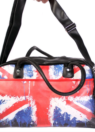 Вместительная сумка с принтом "британский флаг" -дорожняя, спортивная6 фото