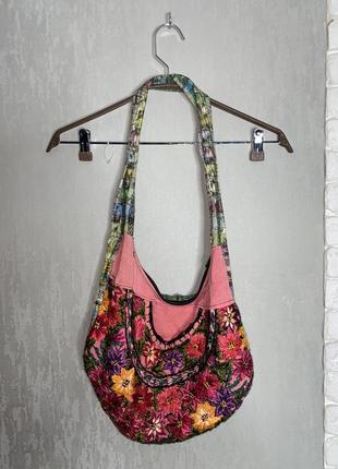 Вишита сумка сумочка торбинка з вишивкою 26,5 на 36см, ручка 65см