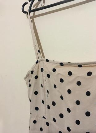 Motel rocks boyasly slip dress in new polka nude black - s6 фото