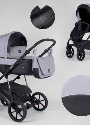 Дитяча коляска 2 в 1 expander modo m-91019 (1) колір greyfox, водовідштовхувальна тканина