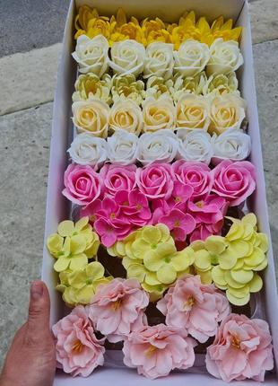 Мильні квіти (мікс № 471) для створення розкішних нев'янучий букетів і композицій з мила