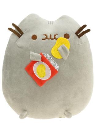 Плюшевая мягкая игрушка кот пушин с чипсами 15х18см pusheen cat1 фото