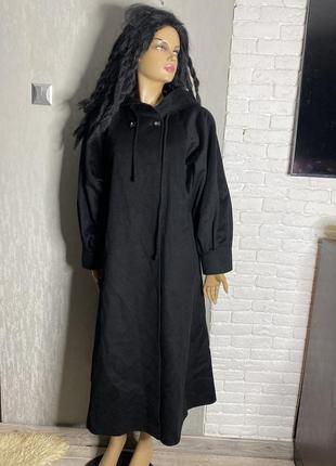 Австрийское винтажное шерстяное пальто с капюшоном шерсть pischl