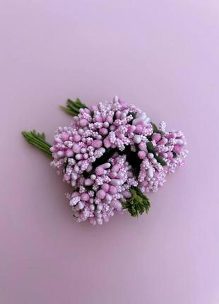Тичинки рожеві – реалістичне та чудове доповнення до шикарних букетів з мильних квітів2 фото