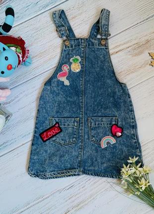 Фирменный джинсовый сарафан matalan 3-4 года