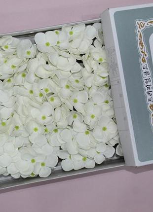 Біла мильна гортензія lux для створення розкішних нев'янучих букетів і композицій з мила1 фото