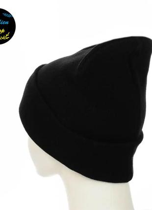 ● молодежная шапка бини - гесс / guess - черный ●2 фото